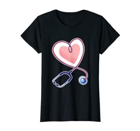 Damen Schwestern-Stethoskop, lustiges Geschenk T-Shirt  